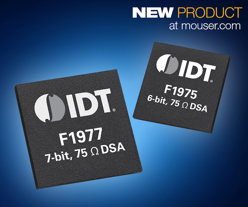 IDT’s F197x digital step attenuators now available from Mouser